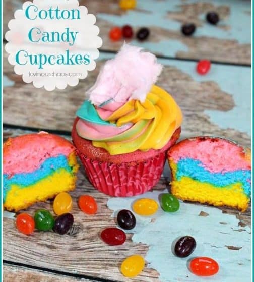 Cotton Candy Cupcakes - Over the top YUM!