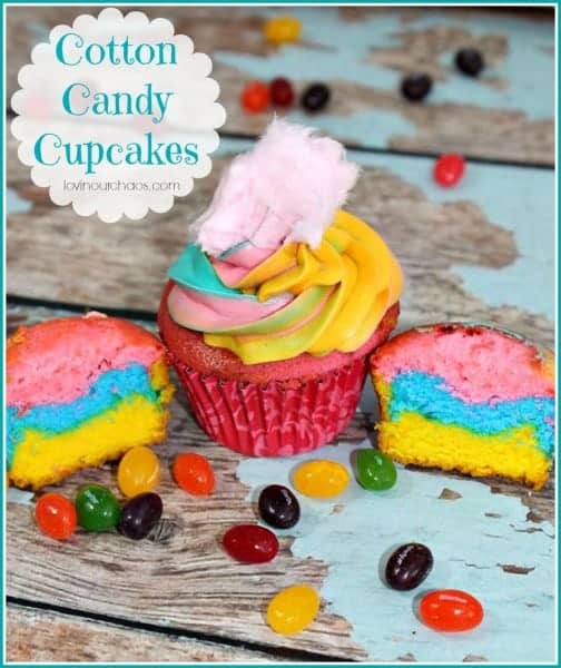 Cotton Candy Cupcakes - Over the top YUM!