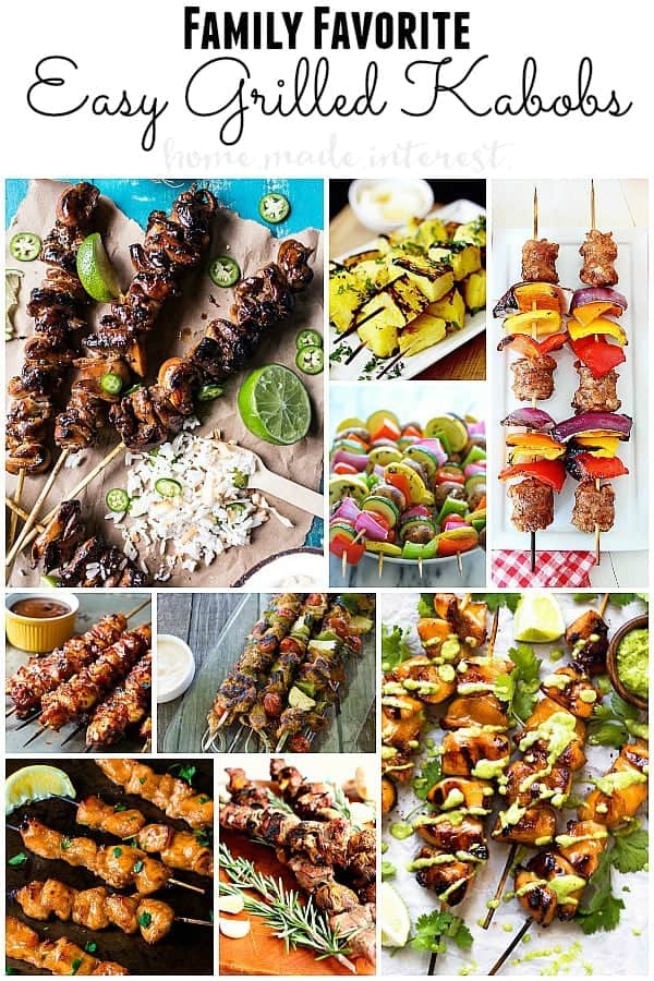 Summer family favorite grilled kabob recipes. Easy clean up and perfect for small gatherings or party's.