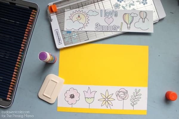 DIY Kids Coloring Page Windsock Craft | ThePinningMama.com