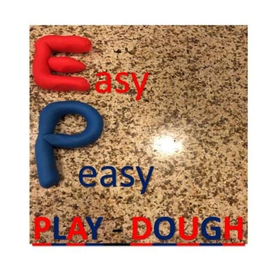 Easy Play dough recipe made with a cool trick to get super vibrant colors!!