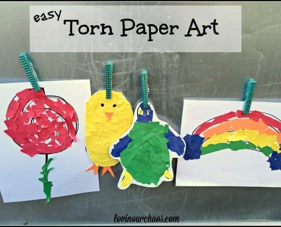 Torn Paper Art- Kindergarten Fine Motor Skills