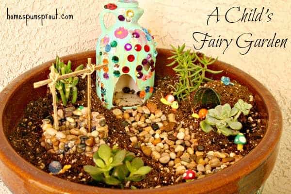 How to make a child's fairy garden. My daughter would love to do this easy kid's craft!
