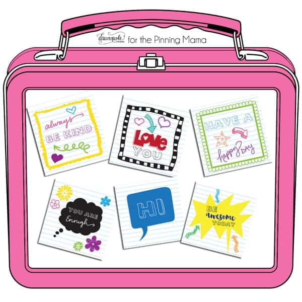 Brighten up your kiddo's day with these Free Printable Lunch Box Notes | thepinningmama.com