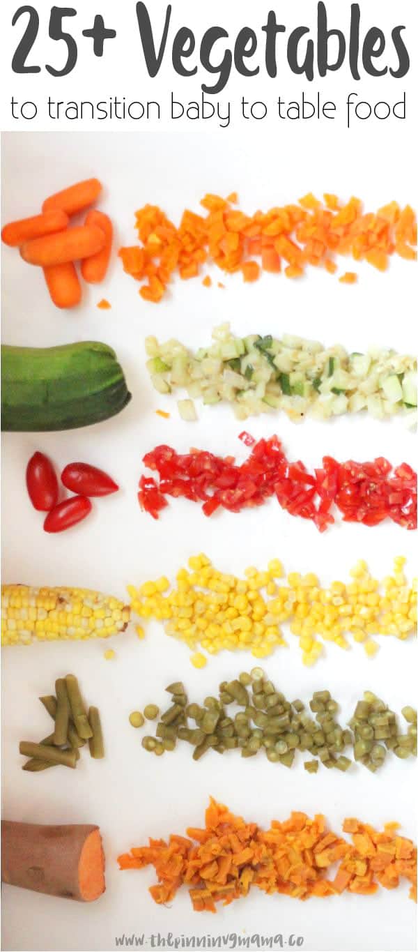A TON of options for baby finger foods and how to transition to table foods. Great resource!
