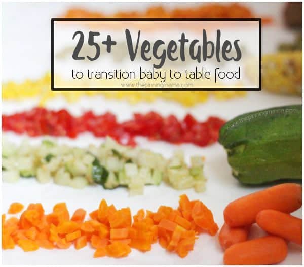 A ton of vegetables you can use for baby finger foods and how to prep!