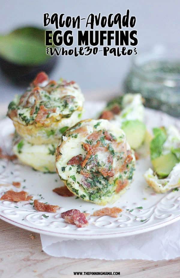 My whole 30 breakfast recipe! Bacon ranch avocado egg muffins! So delicious and easy!