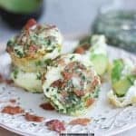 Bacon Avocado Ranch Egg Muffins- perfect easy breakfast on the go. Paleo, whole30 compliant, gluten free, dairy free recipe.