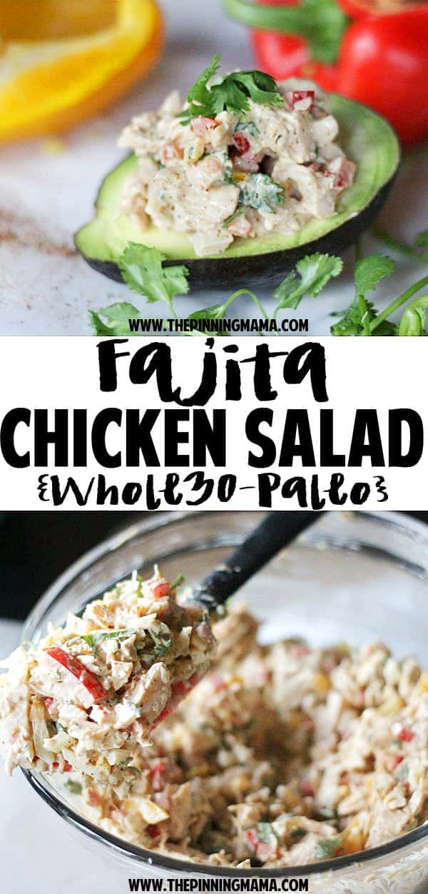 Must try! Fajita chicken salad recipe. I can't believe this is Paleo and Whole30! YUM!