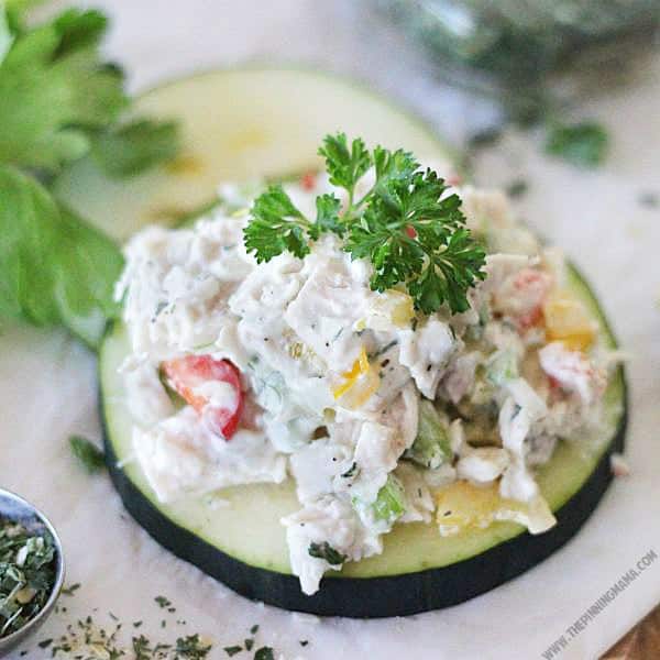 Paleo ranch chicken salad recipe! This is my husband's favorite thing we ate on Whole30!