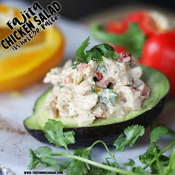Must try! Fajita chicken salad recipe. I can't believe this is Paleo and Whole30! YUM!