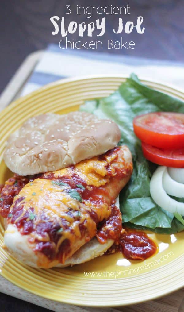 All the tangy goodness of sloppy joes baked into this one dish easy dinner recipe! Sloppy Joe Chicken Bake by www.thepinningmama.com