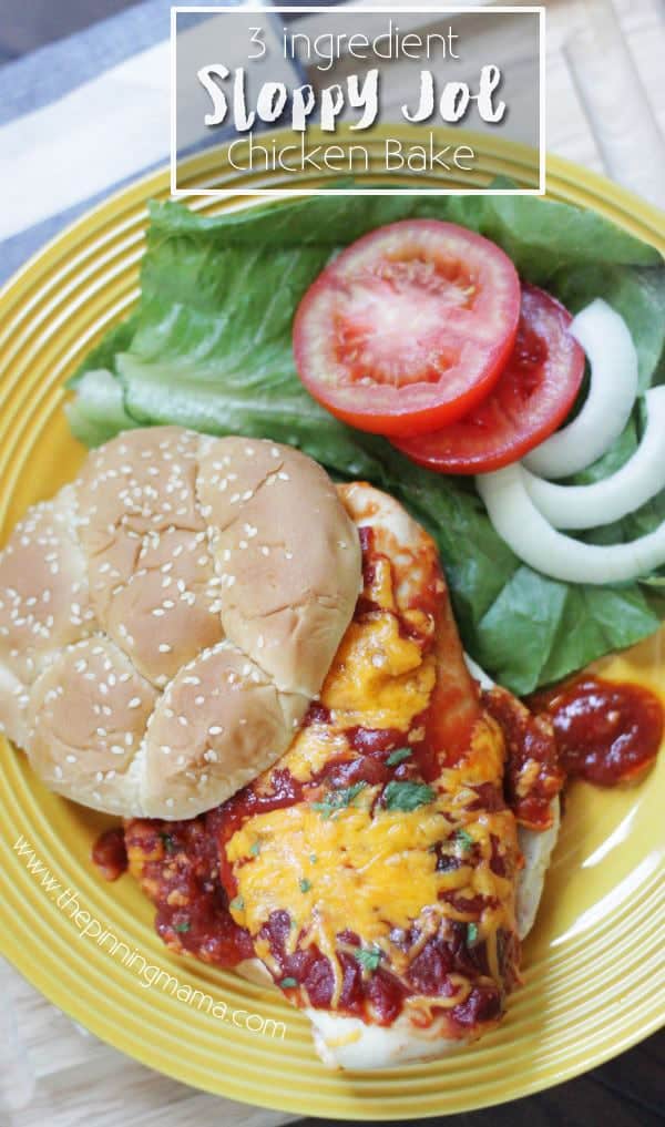 Easy + Delicious = Perfect weeknight dinner recipe. One Dish Sloppy Joe Chicken Bake on www.thepinningmama.com