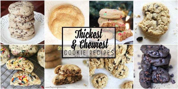 Recipe for the SOFTEST, THICKEST, and CHEWIEST Cookies you will ever have! Promise! Chocolate chip, double chocolate chip, oatmeal raisin, M&M cookies, Oreo Stuffed Cookies, Snickerdoodles and more!!