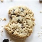 Soft, chewy, thick oatmeal raisin cookie recipe. My favorite kind!