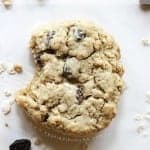 Soft, chewy, thick oatmeal raisin cookie recipe. My favorite kind!