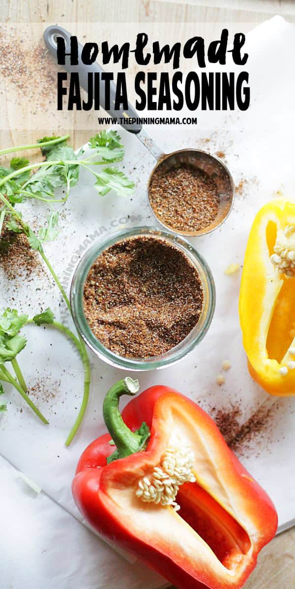 Homemade Fajita Seasoning Mix recipe- Paleo, gluten free, whole30 compliant and most importantly, seriously delicious.