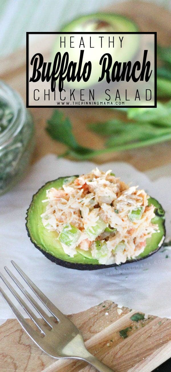 Buffalo Ranch Chicken Salad served in an Avocado makes a great lunch or dinner! As a bonus, this simple recipe is Paleo, Whole30 Compliant, gluten free, dairy free, and just plain tasty whether you are following a special diet or not.