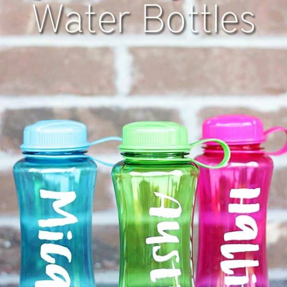 Personalize everything! Love these easy personalized water bottles!!