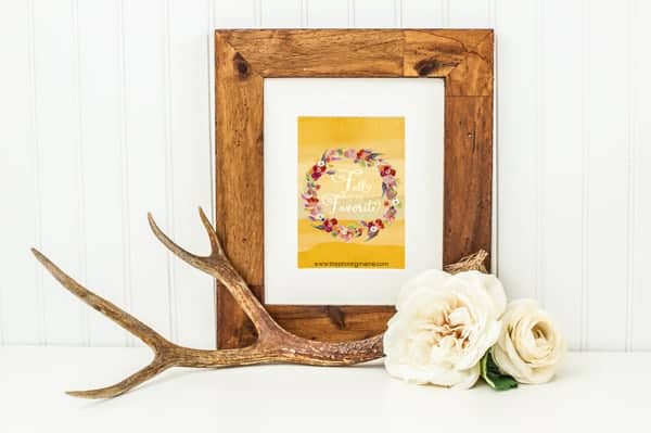 Fall is my Favorite - Free Watercolor Printable decor