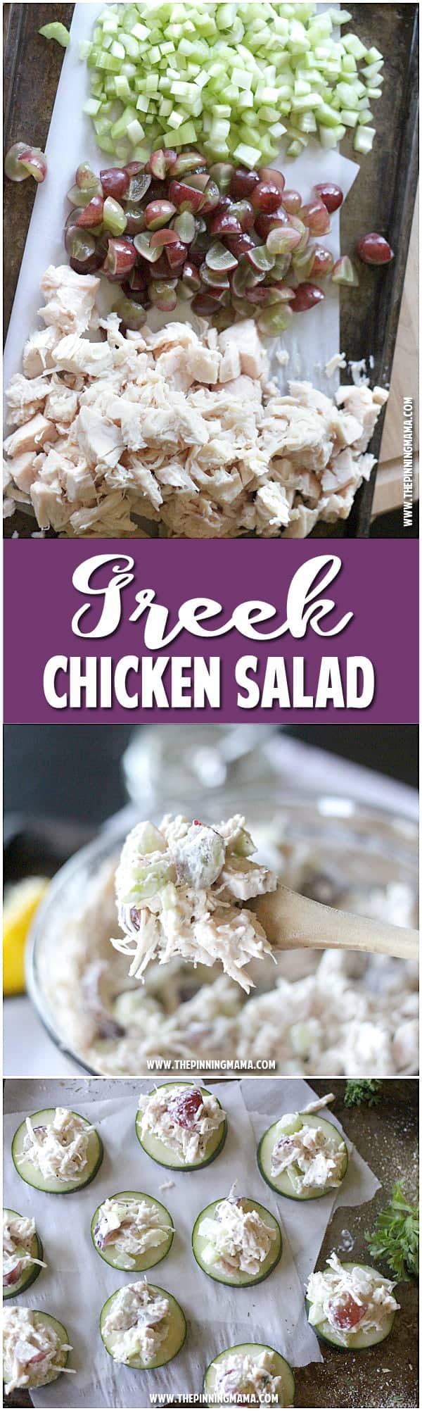 Greek Chicken Salad Recipe - This is AMAZING! Recipe includes directions to make it Whole30 compliant, paleo, gluten free, dairy free, and low carb! I didn't know healthy food tasted this good!