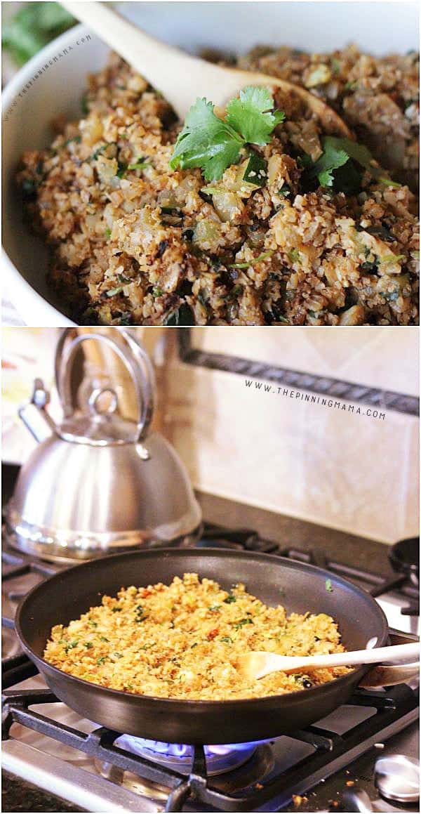 Delicious recipe! Mexican Cauliflower Rice. It is Gluten Free, Paleo and Whole30 Compliant and is seriously delicious!