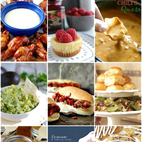 Easy menu for a football party! FULL of delicious food ideas!