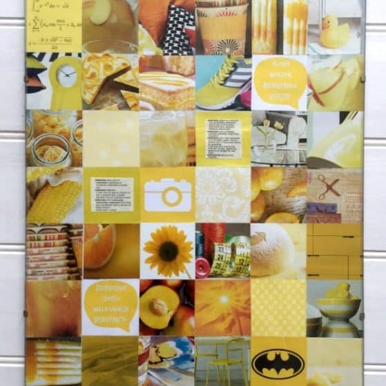 Easy DIY art for a large space made with any color or theme!