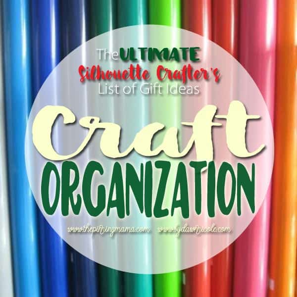 The BEST craft organization ideas for anyone with a Silhouette or Cricut.