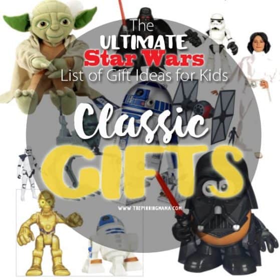 These classic star wars gifts are sure to be a HUGE hit! Over 50 ideas for Star Wars themed presents for birthdays or Christmas!