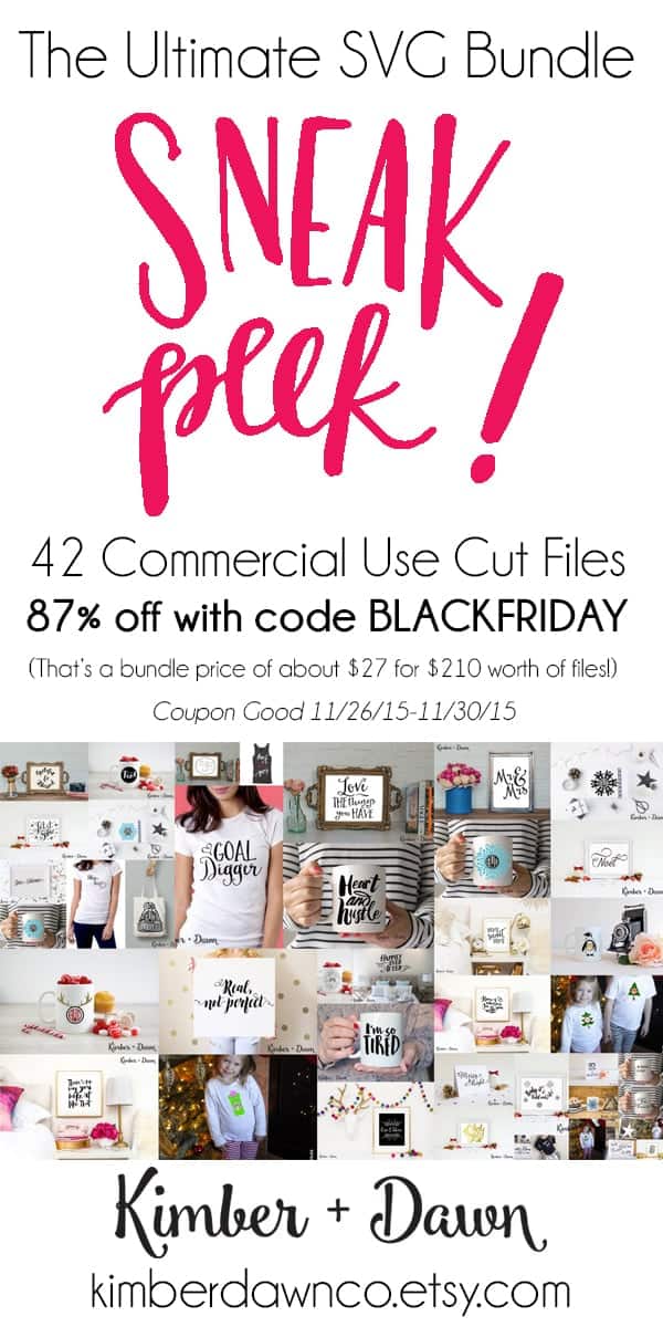 SVG Cut File Bundle for Silhouette CAMEO and Cricut Explore Black Friday Coupon 85% off!