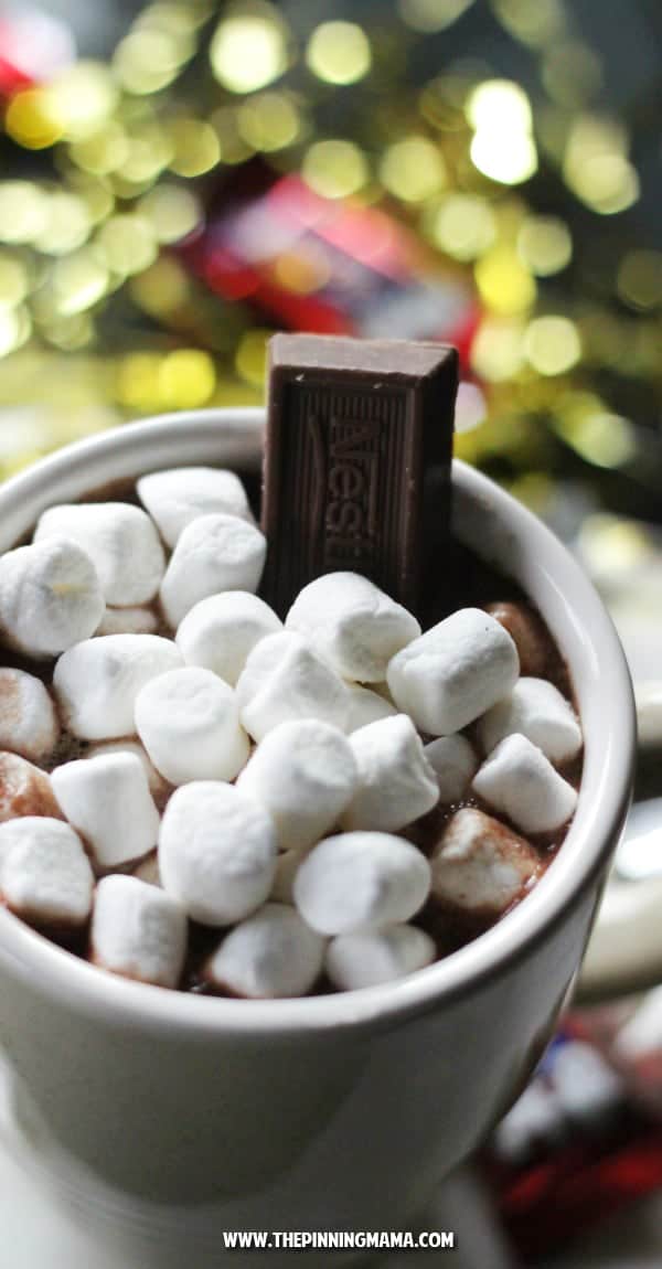 3 Minute Candy Bar Hot Cocoa Recipe - If you LOVE Nestle Crunch you will LOVE this  hot chocolate.  SO easy and so yummy.