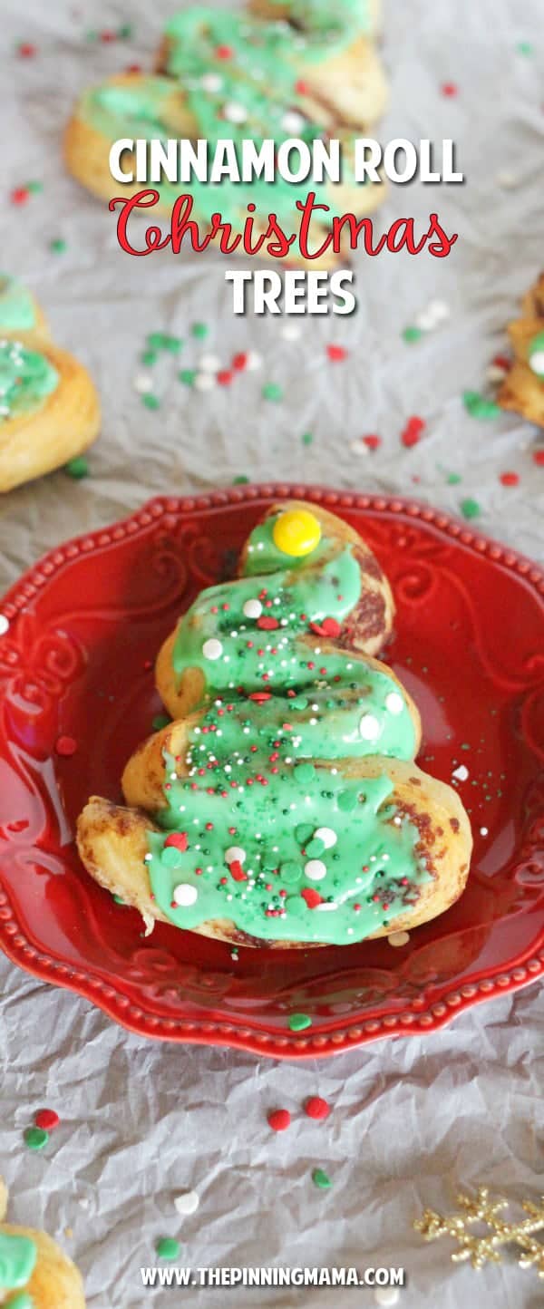 Cinnamon Roll Christmas Tree - This is SO cute and easy for Christmas breakfast!