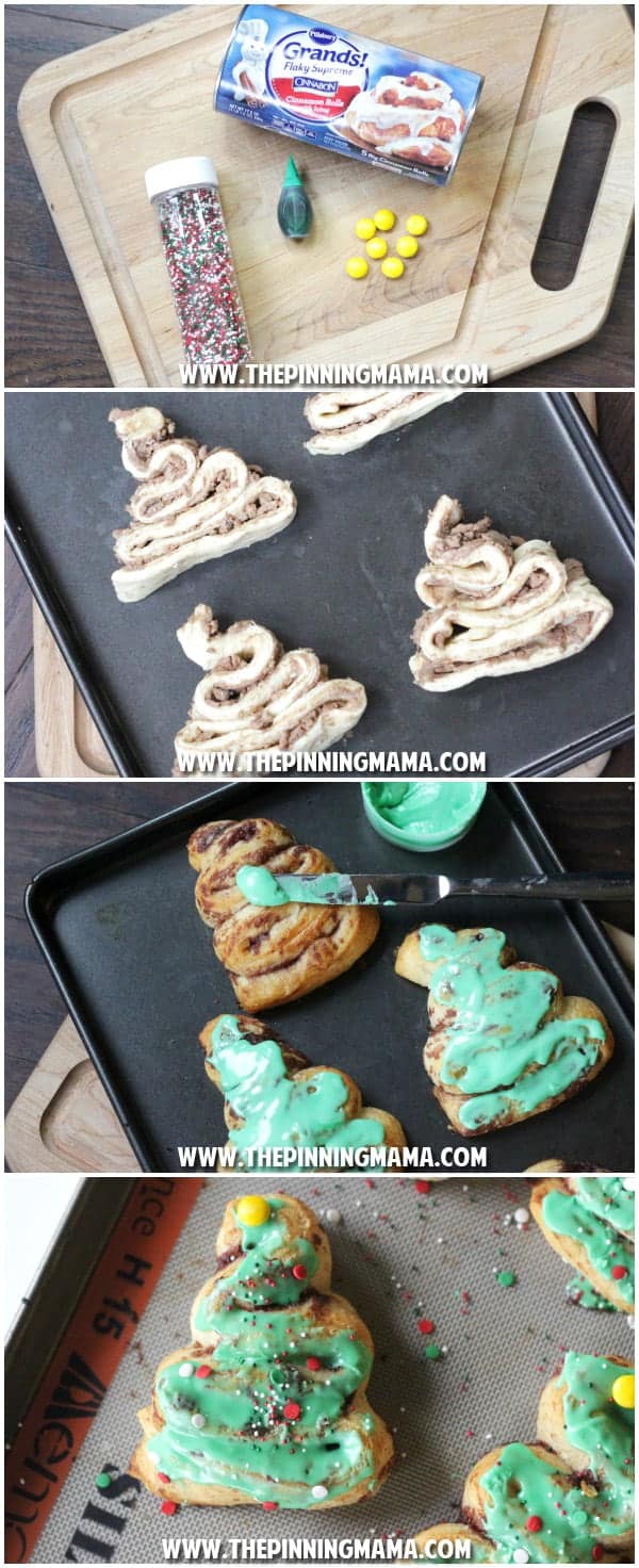 Pillsbury Cinnamon Roll Christmas Trees