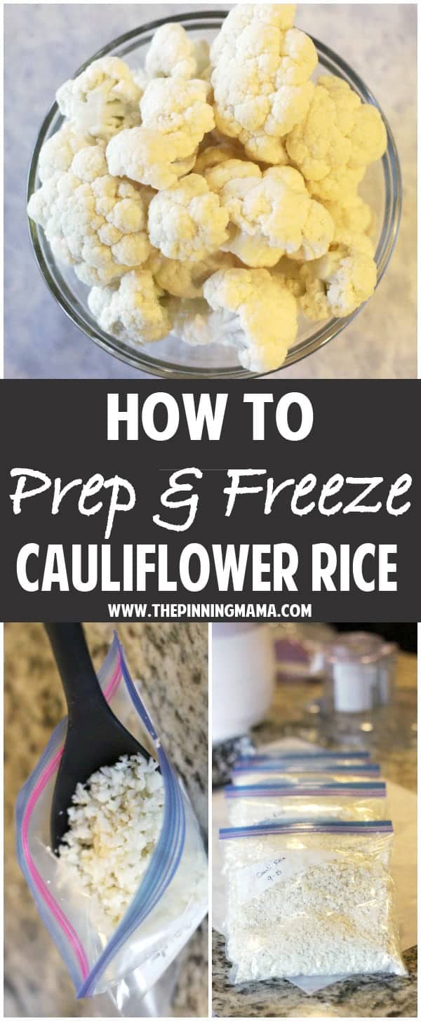 How to Prep & Freeze Cauliflower Rice