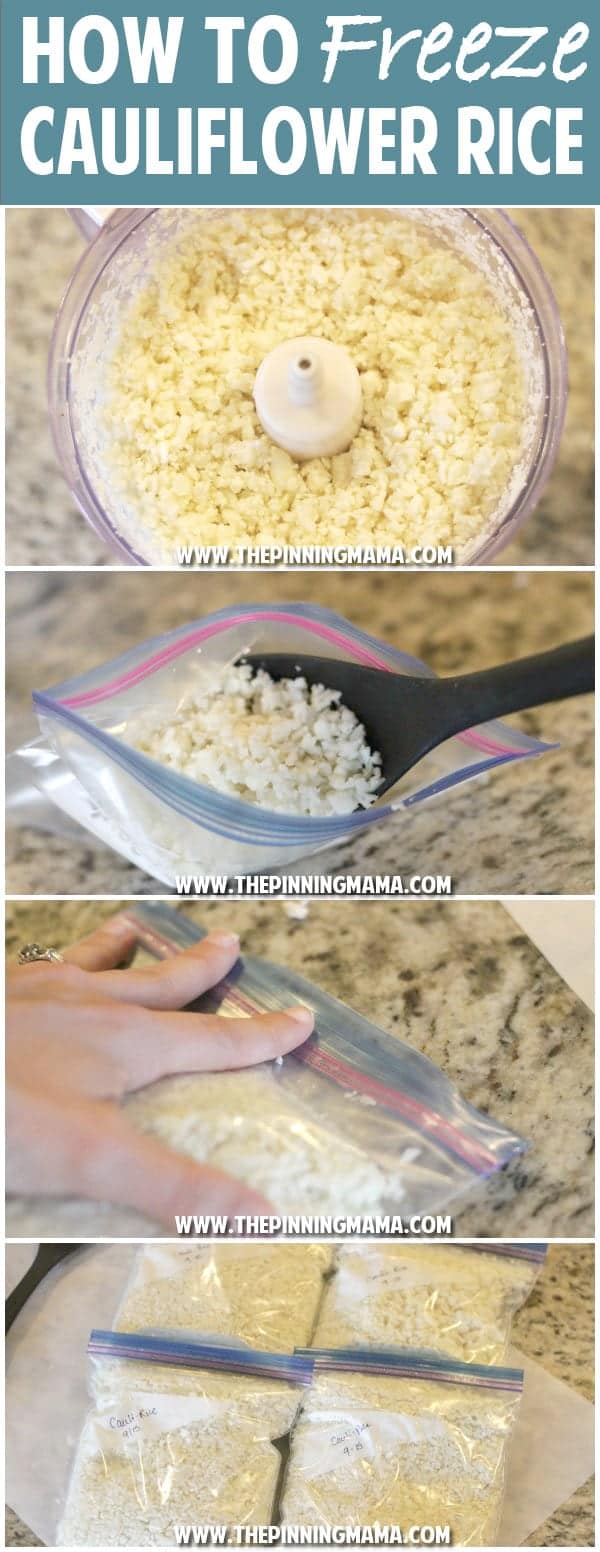 How to Prep & Freeze Cauliflower Rice