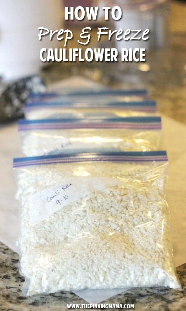 How to Prep & Freeze Cauliflower Rice