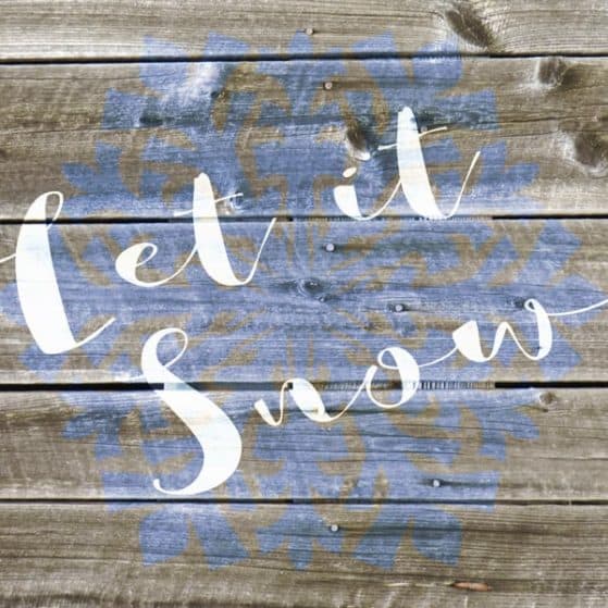Let it Snow Free Printable and Free SVG Cut File for SIlhouette CAMEO & Cricut