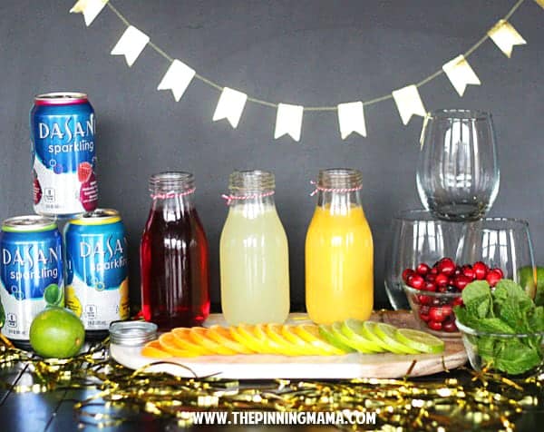 A fun way to set up a juice bar for a brunch or shower!