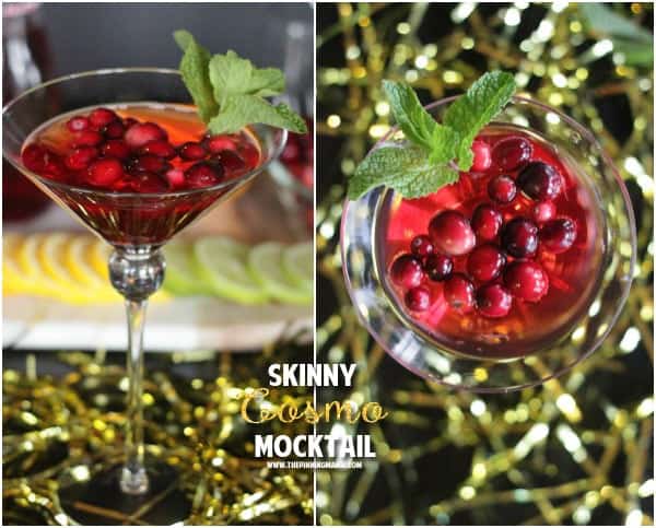 Skinny Virgin Cosmo recipe- A lightened up non-alcoholic version of the classic cosmopolitan cocktail.
