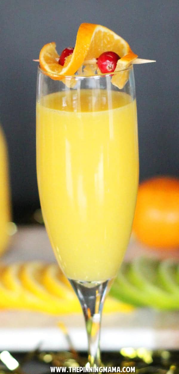 Mimosa's are perfect for a baby or bridal shower. This recipe is a skinny non-alcoholic version which would be perfect to serve for everyone to enjoy!