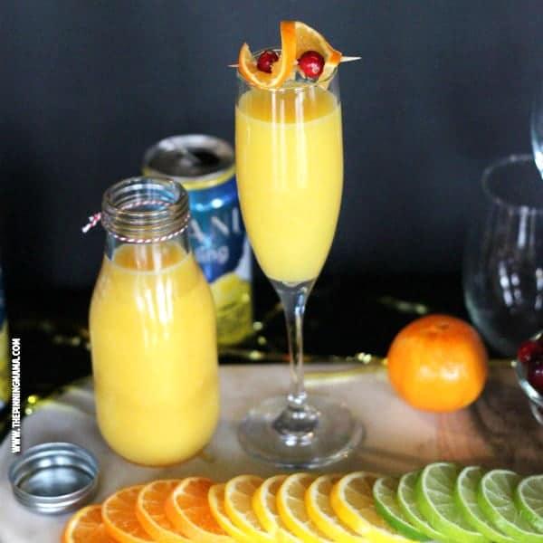 Skinny Mimosa Mocktail recipe- I am totally serving these at the baby shower I am hosting!