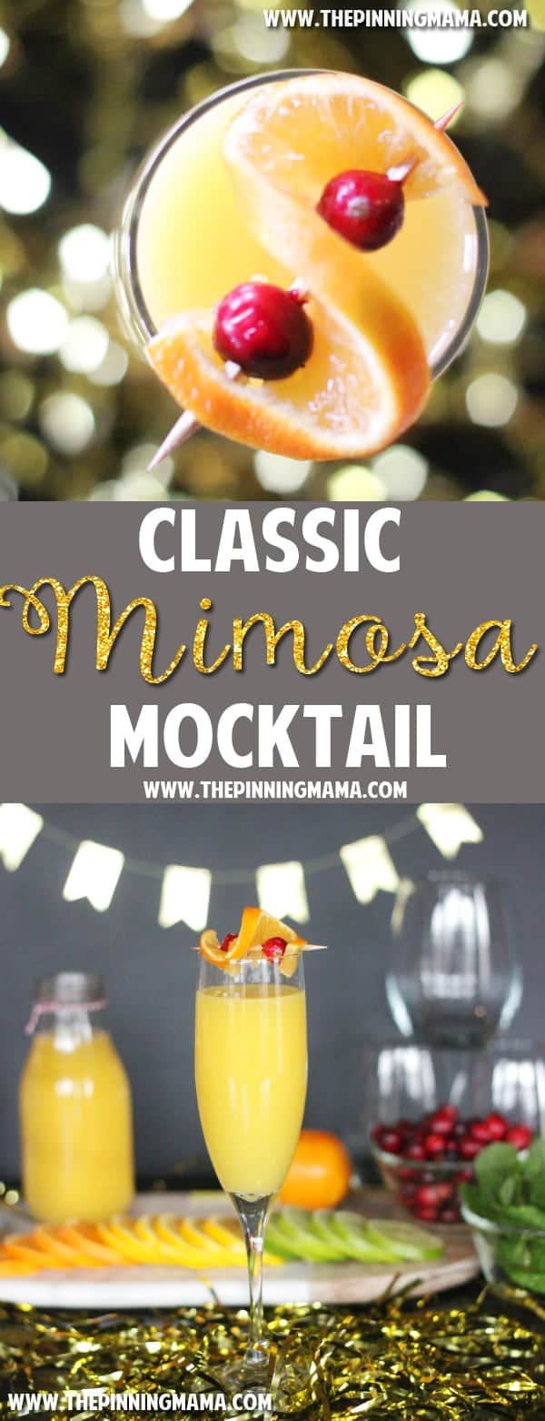 The PERFECT drink! Skinny Mimosa Mocktail recipe - I will definitely serve this when I entertain!