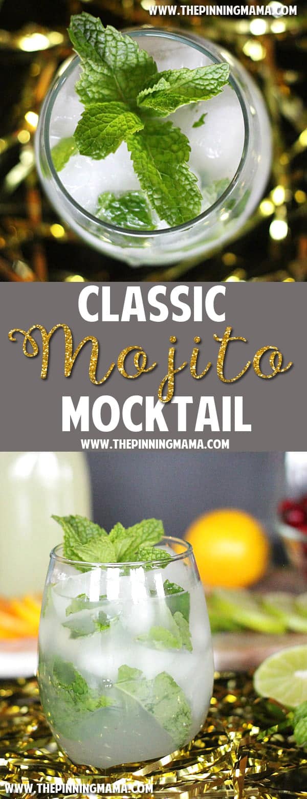 Virgin Mojito recipe - perfect for entertaining so you have a non-alcoholic option everyone can enjoy!