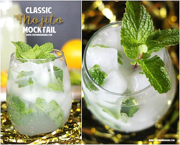 This Classic Mojito Mocktail recipe is easier to make than you might think and SO delicious! Make a lot because your party guests will LOVE it!