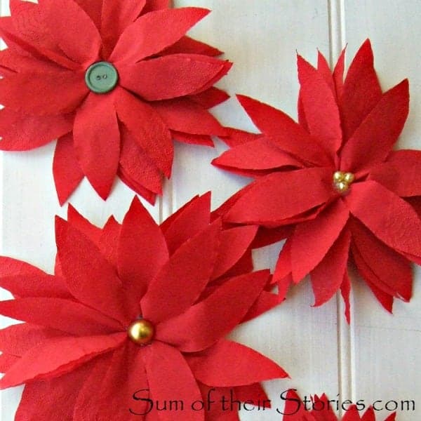 Paper napkin poinsetta