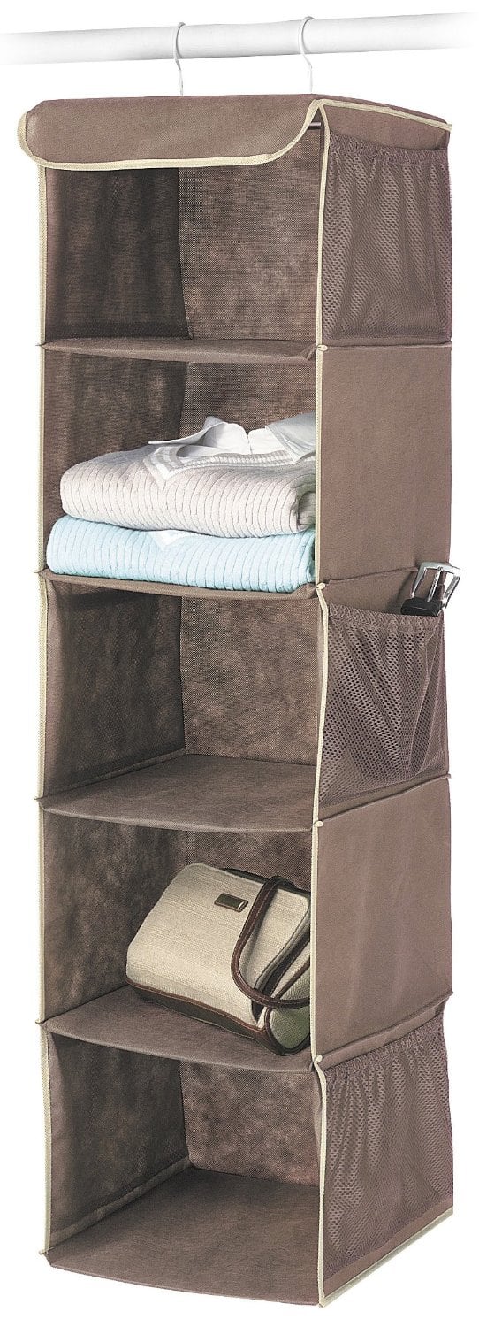 Organize a Closet: Hanging Accessory Shelves