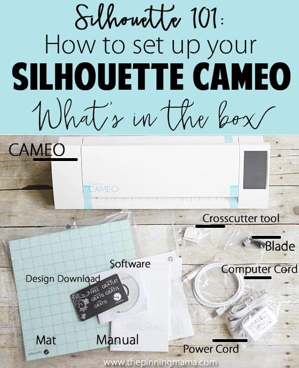 Silhouette 101: How to set up your Silhouette CAMEO. This beginner series is packed with tips and tricks just for newbies! Pinning!!