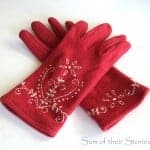 embroidered gloves