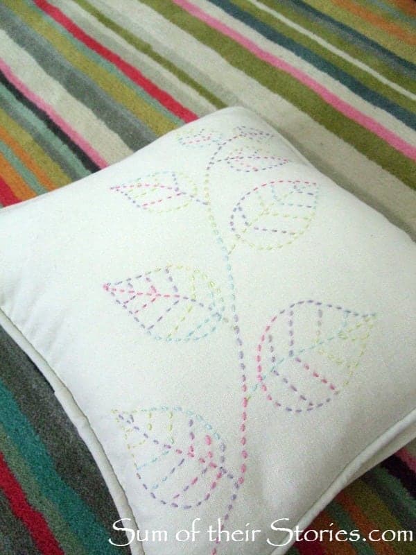 pillow on rug